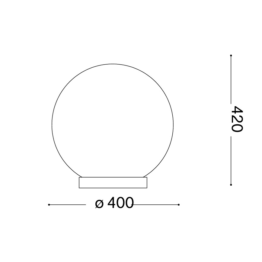 Ideal Lux - Candeeiro de mesa MAPA 1xE27/42W/230V Ø 40 cm branco