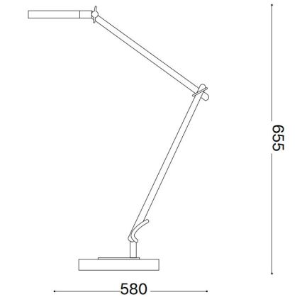 Ideal Lux - Candeeiro de mesa táctil LED com regulação FUTURA LED/12,5W/230V preto