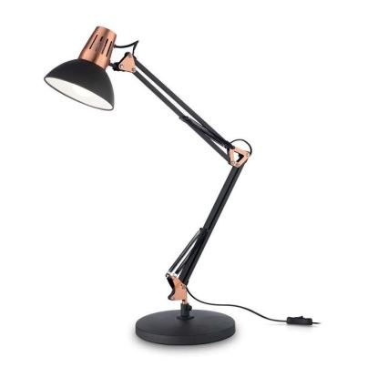 Ideal Lux - Candeeiro de mesa WALLY 1xE27/42W/230V preto/cobre