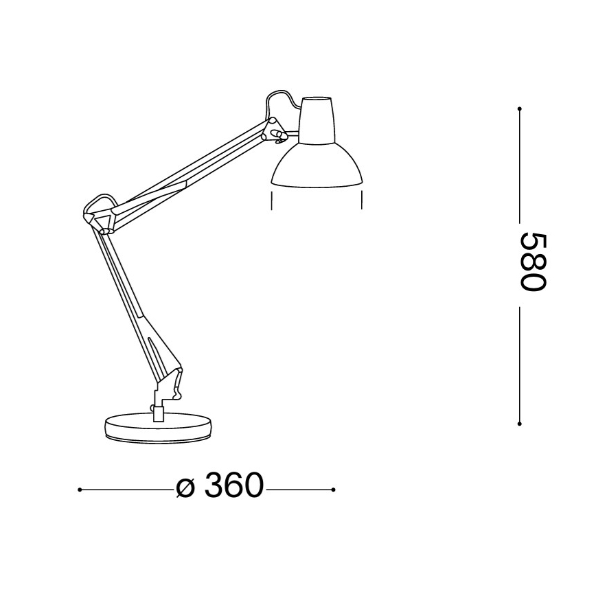 Ideal Lux - Candeeiro de mesa WALLY 1xE27/42W/230V preto/cobre