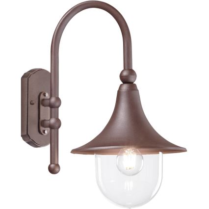 Ideal Lux - Candeeiro de parede exterior CIMA 1xE27/52W/230V IP43 castanho