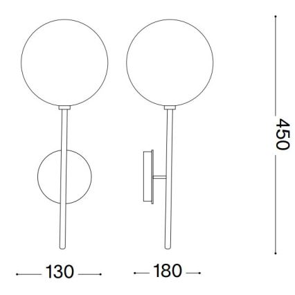 Ideal Lux - Candeeiro de parede LED EQUINOXE 1xG4/2W/230V cromado brilhante/transparente