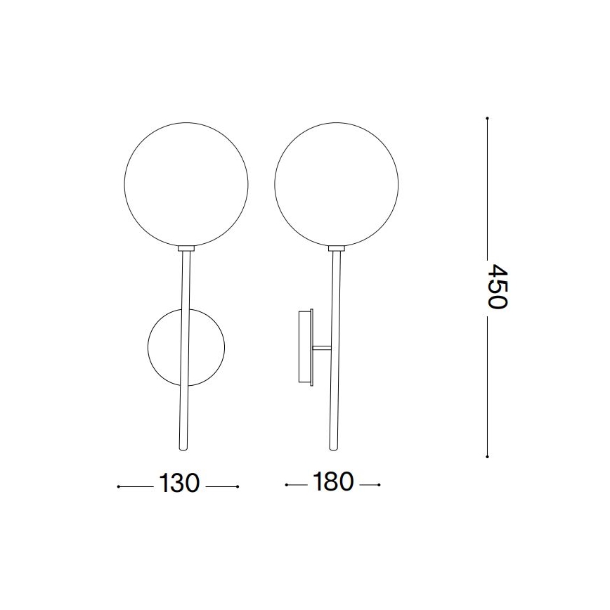Ideal Lux - Candeeiro de parede LED EQUINOXE 1xG4/2W/230V cromado brilhante/transparente