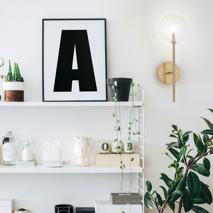 Ideal Lux - Candeeiro de parede LED EQUINOXE 1xG4/2W/230V latão/transparente