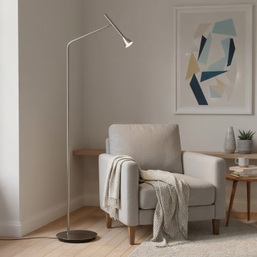 Ideal Lux - Candeeiro de pé LED DIESIS LED/4,5W/230V CRI 95 cromo fosco