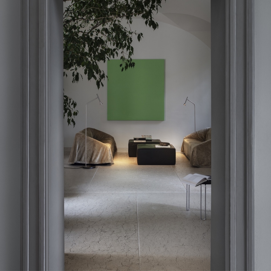 Ideal Lux - Candeeiro de pé LED DIESIS LED/4,5W/230V CRI 95 cromo fosco