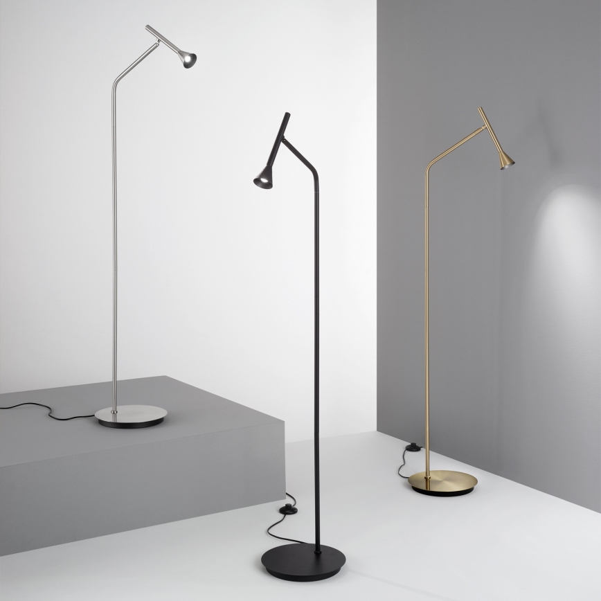 Ideal Lux - Candeeiro de pé LED DIESIS LED/4,5W/230V CRI 95 cromo fosco