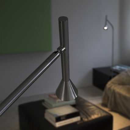 Ideal Lux - Candeeiro de pé LED DIESIS LED/4,5W/230V CRI 95 cromo fosco