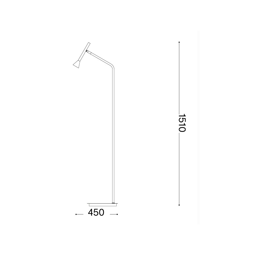 Ideal Lux - Candeeiro de pé LED DIESIS LED/4,5W/230V CRI 95 cromo fosco
