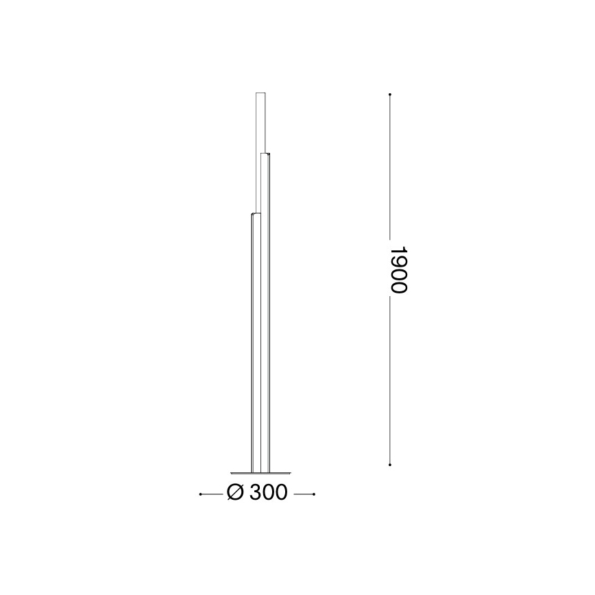 Ideal Lux - Candeeiro de pé LED dimerizável DORICA 3xLED/33W/230V IRC 90 branco