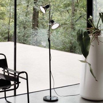 Ideal Lux - Candeeiro de pé POLLY 2xE27/60W/230V preto