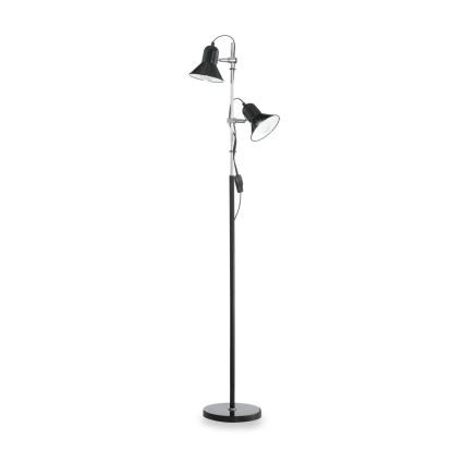 Ideal Lux - Candeeiro de pé POLLY 2xE27/60W/230V preto