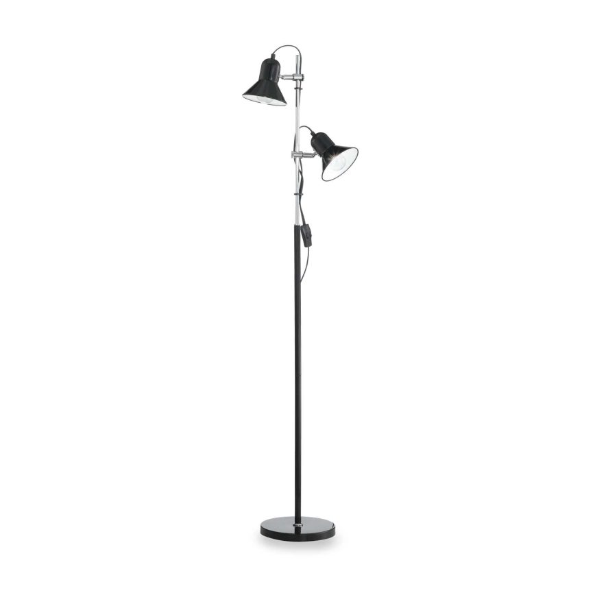 Ideal Lux - Candeeiro de pé POLLY 2xE27/60W/230V preto