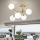 Ideal Lux - Candeeiro de tecto aplicado NODI 5xE14/28W/230V 50x55 cm latão/branco
