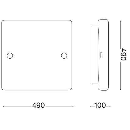 Ideal Lux - Candeeiro de tecto CELINE 4xE27/60W/230V 49x49 branco