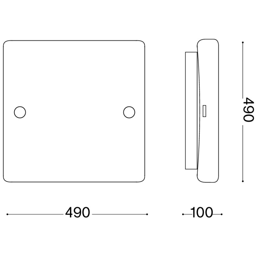 Ideal Lux - Candeeiro de tecto CELINE 4xE27/60W/230V 49x49 branco