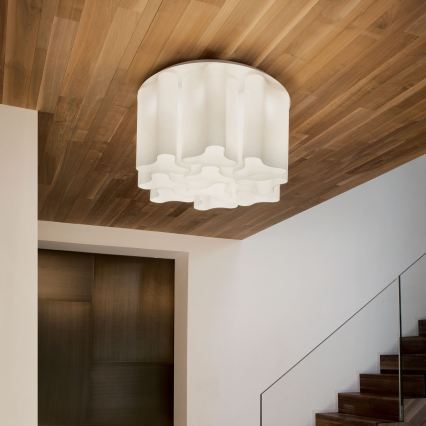 Ideal Lux - Candeeiro de tecto COMPO 10xE27/52W/230V diâmetro 73,5 cm branco