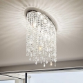 Ideal Lux - Candeeiro de tecto em cristal RAIN 3xE14/40W/230V cromado brilhante