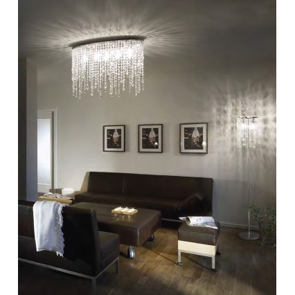 Ideal Lux - Candeeiro de tecto em cristal RAIN 3xE14/40W/230V cromado brilhante