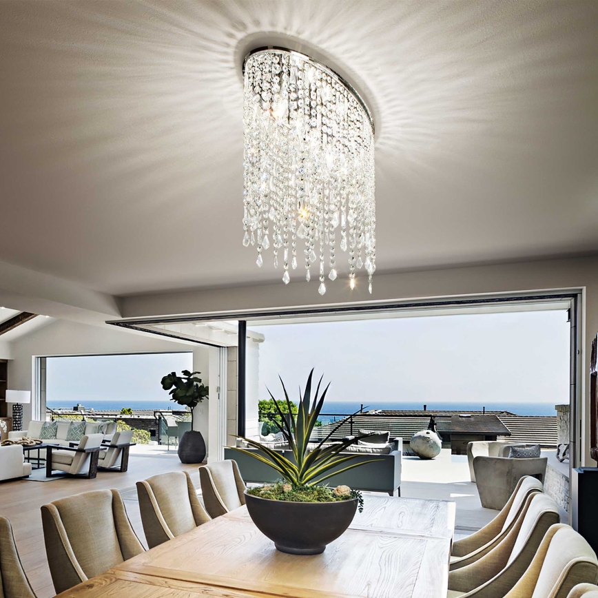 Ideal Lux - Candeeiro de tecto em cristal RAIN 3xE14/40W/230V cromado brilhante