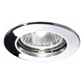 Ideal Lux - Candeeiro de tecto embutido 1xGU10/50W/230V Ø 7,7 cm cromado brilhante