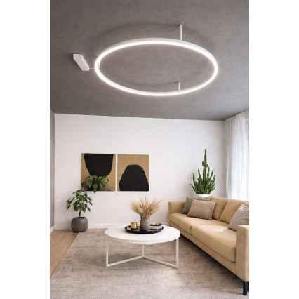 Ideal Lux - Candeeiro de tecto LED ORACLE SLIM LED/53W/230V 3000K CRI 90 diâmetro 90 cm branco