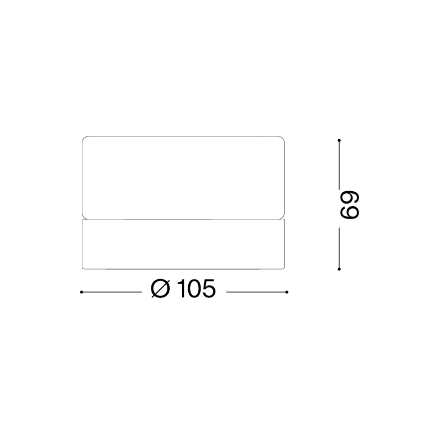 Ideal Lux - Plafon LED para casa de banho LOLLY 1xGX53/9W/230V Ø 10,5 cm IP44 preto/preto fumê