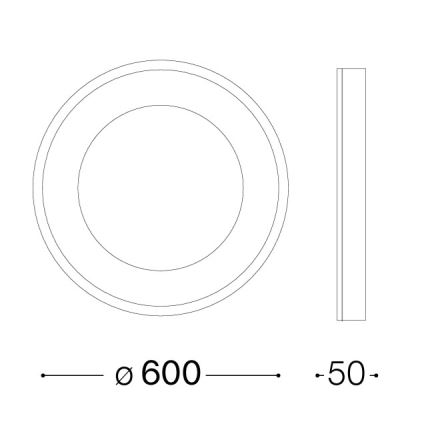 Ideal Lux - Candeeiro de tecto LED PLANET LED/29W/230V CRI 90, diâmetro 60 cm, preto