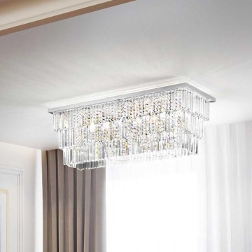 Ideal Lux - Candeeiro de tecto MARTINEZ 8xE14/40W/230V cromado brilhante