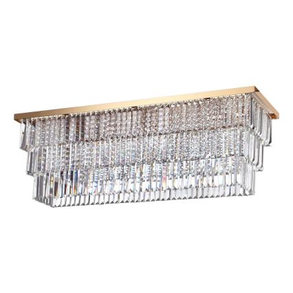 Ideal Lux - Candeeiro de tecto MARTINEZ 8xE14/40W/230V dourado