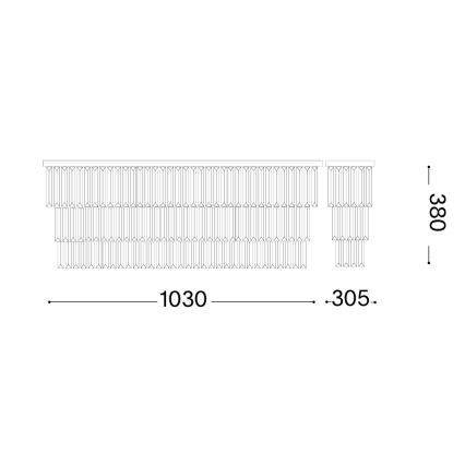 Ideal Lux - Candeeiro de tecto MARTINEZ 8xE14/40W/230V dourado
