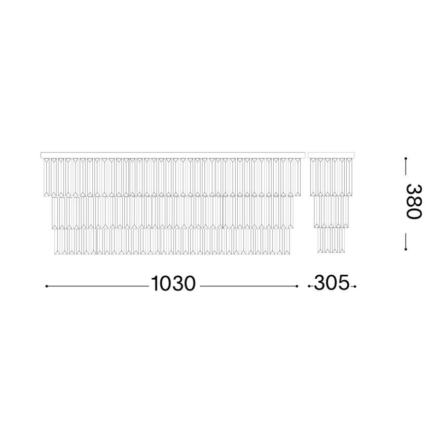 Ideal Lux - Candeeiro de tecto MARTINEZ 8xE14/40W/230V dourado
