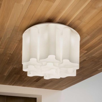 Ideal Lux - Candeeiro de teto COMPO 6xE27/52W/230V Ø 56 cm branco