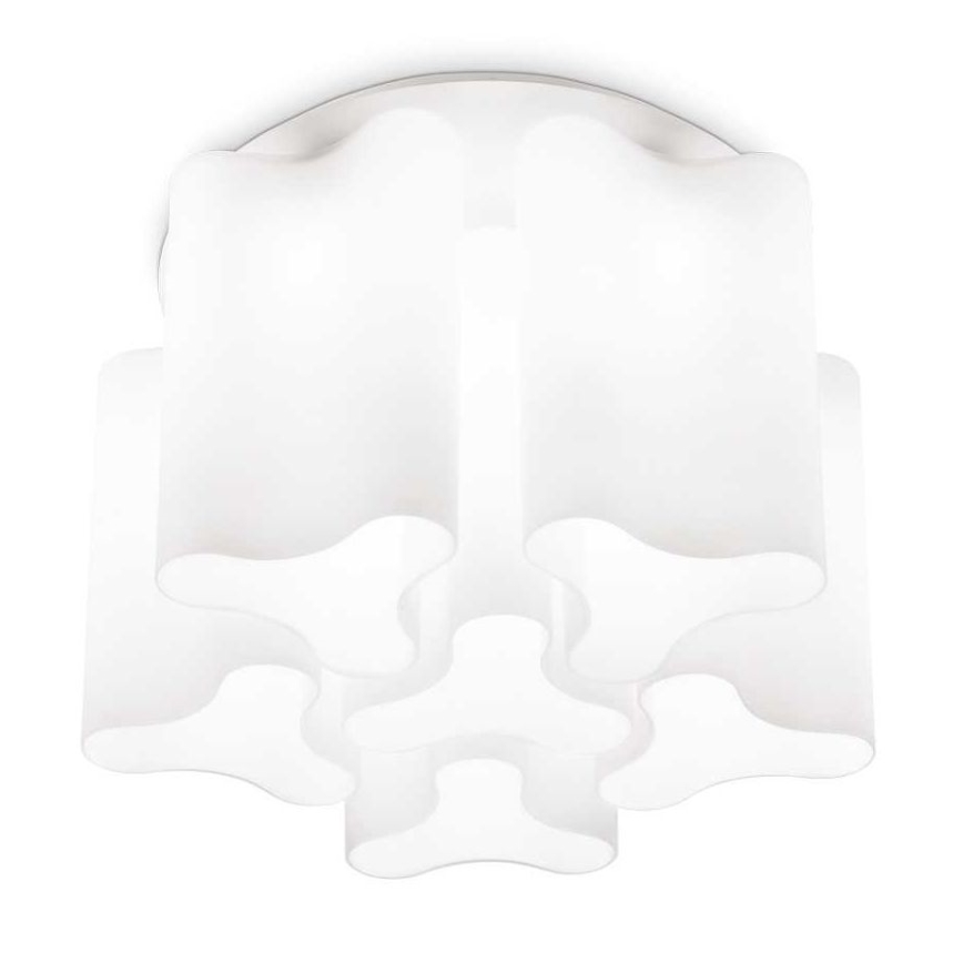 Ideal Lux - Candeeiro de teto COMPO 6xE27/52W/230V Ø 56 cm branco