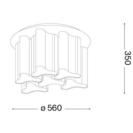 Ideal Lux - Candeeiro de teto COMPO 6xE27/52W/230V Ø 56 cm branco