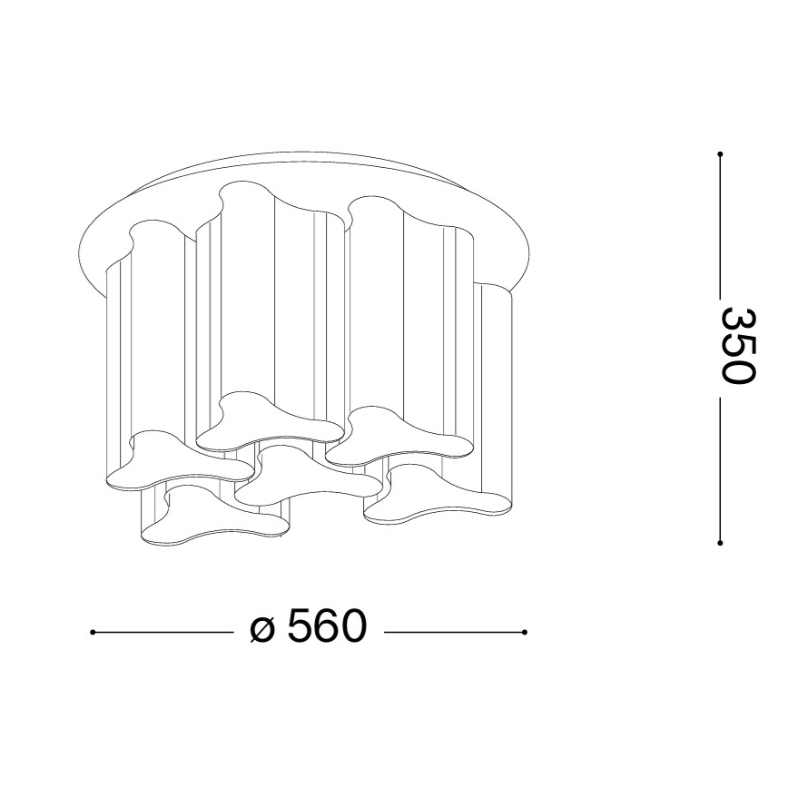 Ideal Lux - Candeeiro de teto COMPO 6xE27/52W/230V Ø 56 cm branco