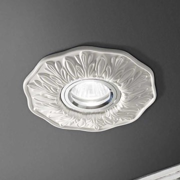Ideal Lux - Candeeiro de teto embutido POLKA 1xGU10/50W/230V branco