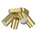 Ideal Lux - Candeeiro de teto LED DYNAMITE 4xGU10/7W/230V CRI 90 latão