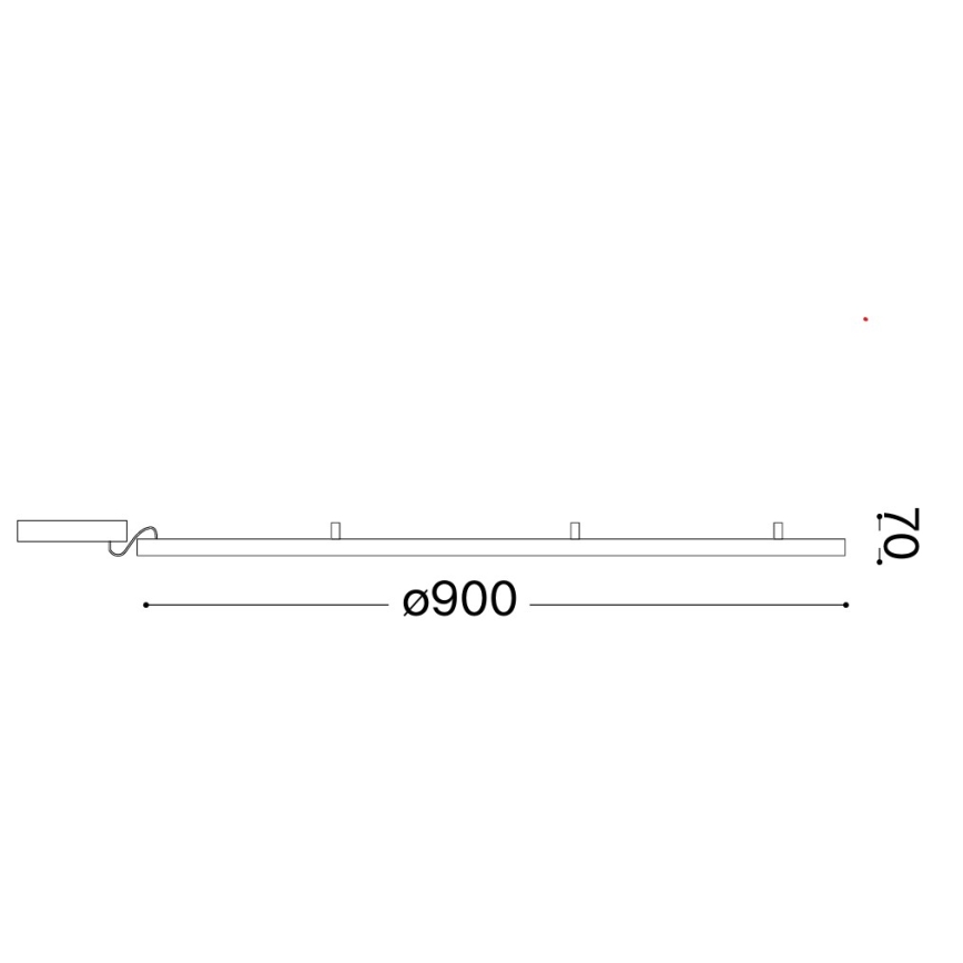 Ideal Lux - Luminária de Teto LED ORACLE SLIM LED/53W/230V 3000K CRI 90 diâmetro 90 cm dourada