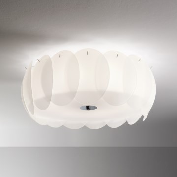 Ideal Lux - Candeeiro de teto OVALINO 8xE27/60W/230V Ø 53,5 cm branco