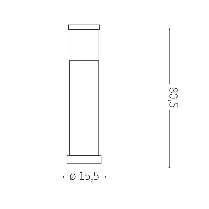 Ideal Lux - Candeeiro exterior 1xE27/42W/230V 80 cm IP44 antracite