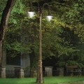 Ideal Lux - Candeeiro exterior CIMA 2xE27/52W/230V 216 cm IP43 pátina