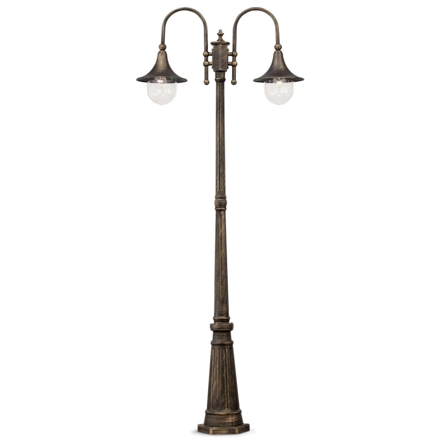 Ideal Lux - Candeeiro exterior CIMA 2xE27/52W/230V 216 cm IP43 pátina