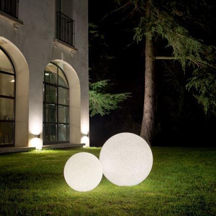 Ideal Lux - Candeeiro exterior DORIS 1xE27/60W/230V Ø 48 cm IP44 cinzento