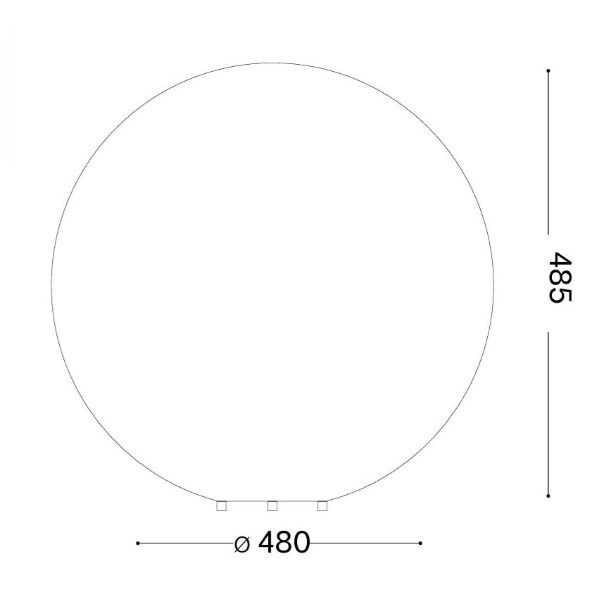 Ideal Lux - Candeeiro exterior DORIS 1xE27/60W/230V Ø 48 cm IP44 cinzento