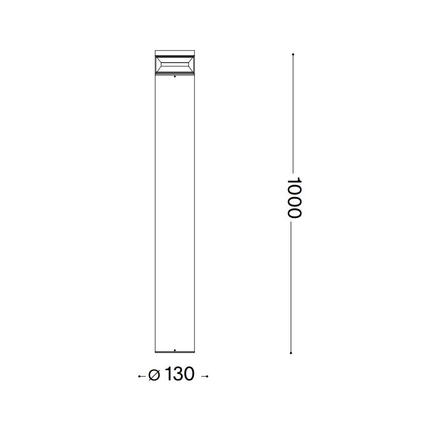 Ideal Lux - Candeeiro exterior LED BOEING LED/14W/230V 100 cm CRI 90 IP65 preto