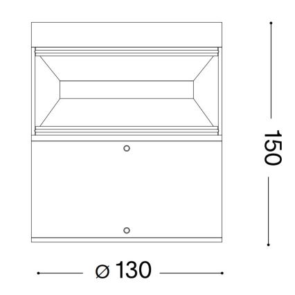 Ideal Lux - Candeeiro exterior LED BOEING LED/14W/230V 15 cm CRI 90 IP65 castanho