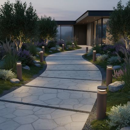 Ideal Lux - Candeeiro exterior LED BOEING LED/14W/230V 40 cm CRI 90 IP65 castanho