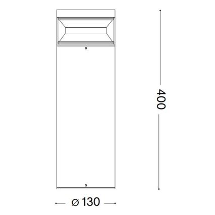 Ideal Lux - Candeeiro exterior LED BOEING LED/14W/230V 40 cm CRI 90 IP65 castanho