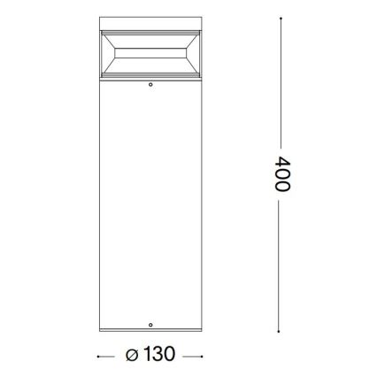 Ideal Lux - Candeeiro exterior LED BOEING LED/14W/230V 40 cm CRI 90 IP65 preto